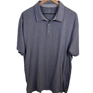 Free Fly Men’s Polo Size XL Bamboo Blue  Lightweight Breathable Performance